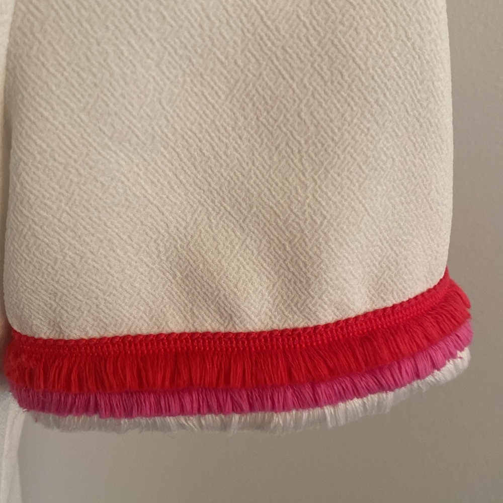 Trina Turk dress white with pink and red pipping - Picture 5 of 13